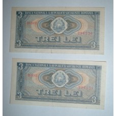 Bancnote 3 lei 1966